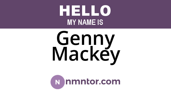 Genny Mackey