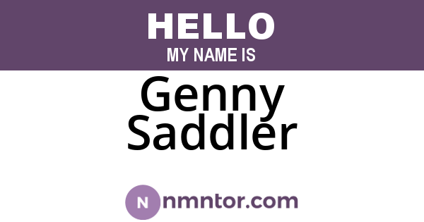 Genny Saddler