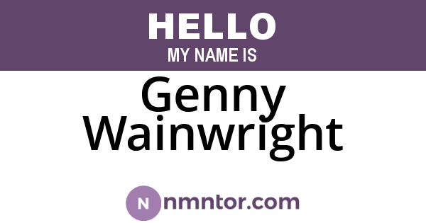 Genny Wainwright