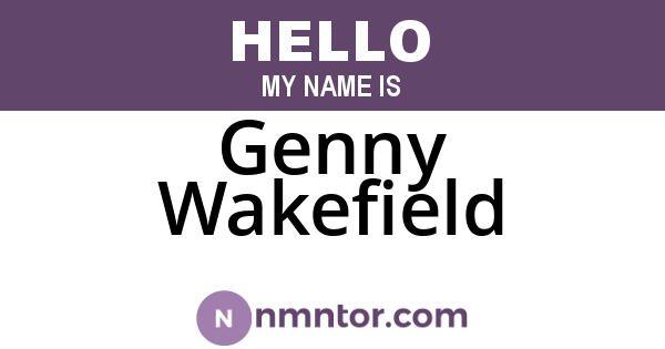 Genny Wakefield
