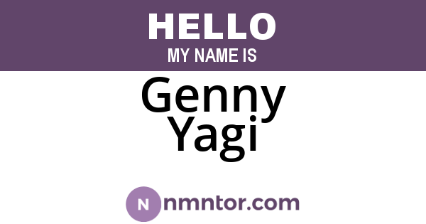 Genny Yagi