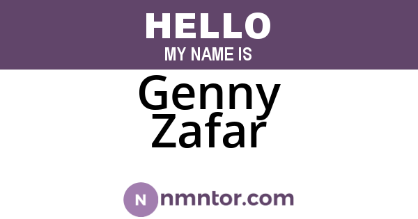 Genny Zafar