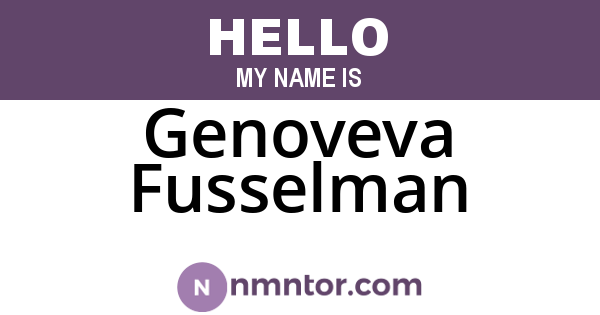 Genoveva Fusselman