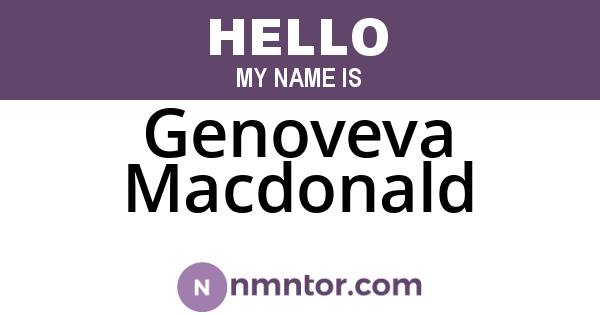 Genoveva Macdonald