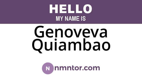 Genoveva Quiambao