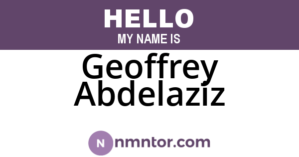 Geoffrey Abdelaziz
