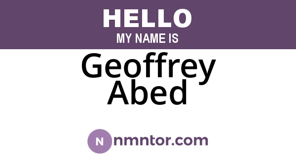 Geoffrey Abed
