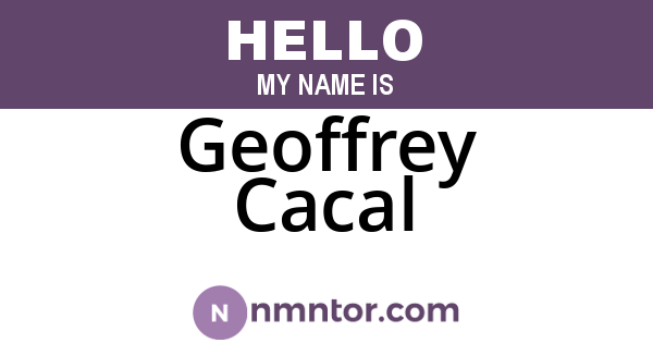 Geoffrey Cacal