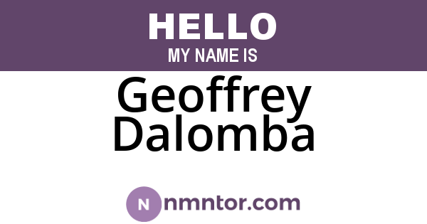 Geoffrey Dalomba