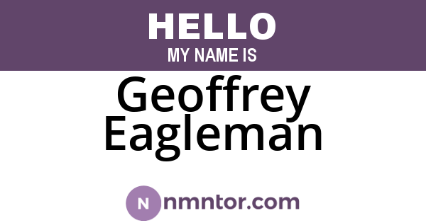 Geoffrey Eagleman