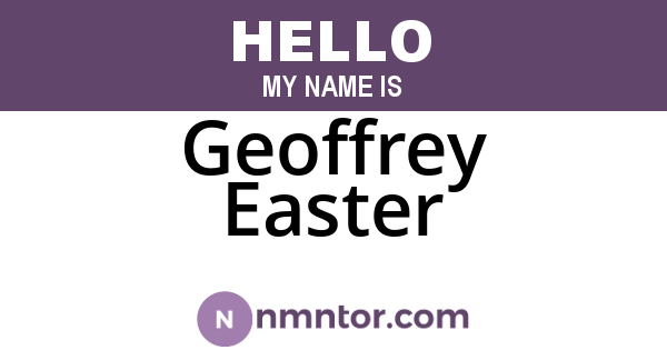 Geoffrey Easter