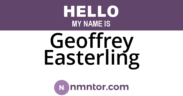 Geoffrey Easterling