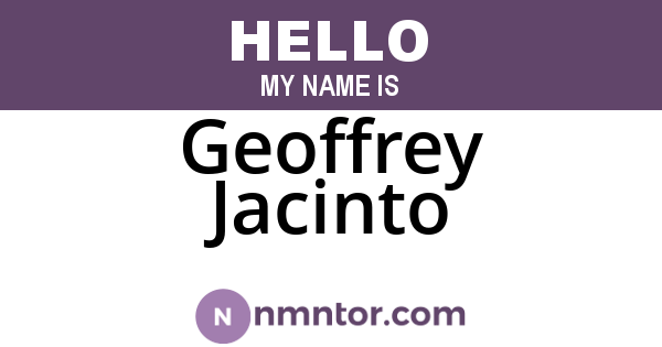 Geoffrey Jacinto