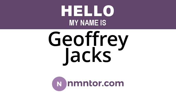 Geoffrey Jacks