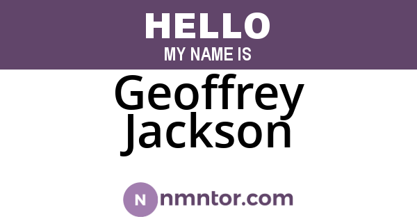 Geoffrey Jackson