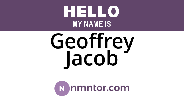 Geoffrey Jacob