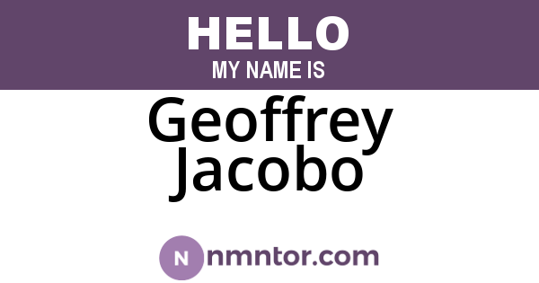 Geoffrey Jacobo