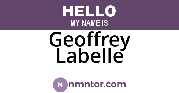 Geoffrey Labelle