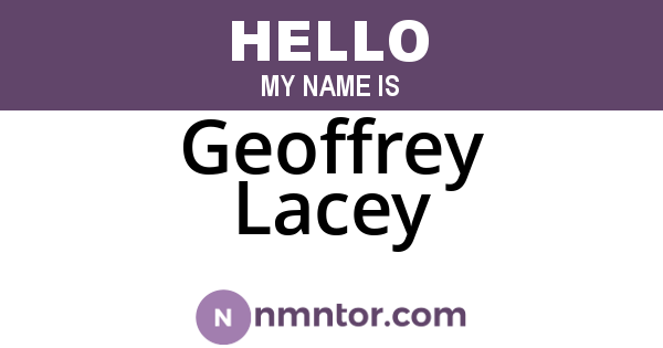 Geoffrey Lacey