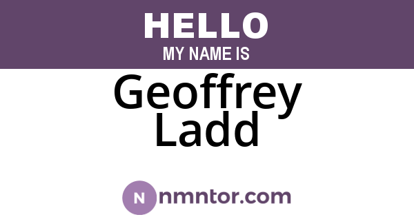 Geoffrey Ladd