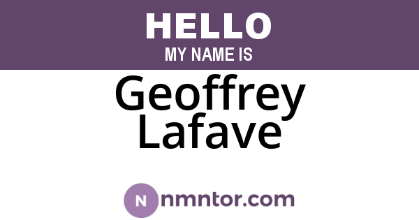 Geoffrey Lafave