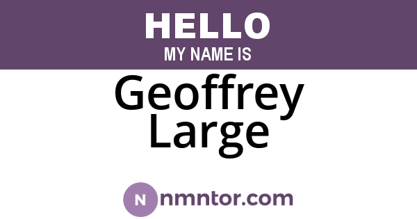Geoffrey Large