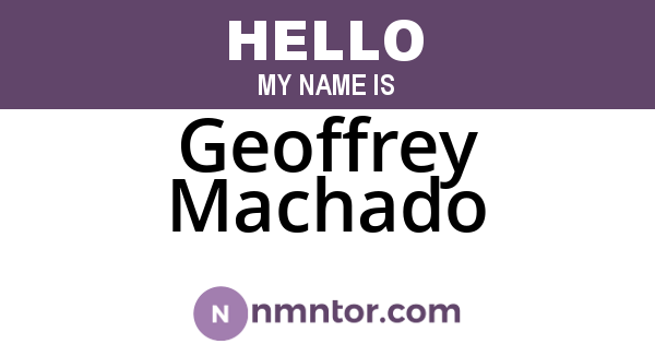 Geoffrey Machado