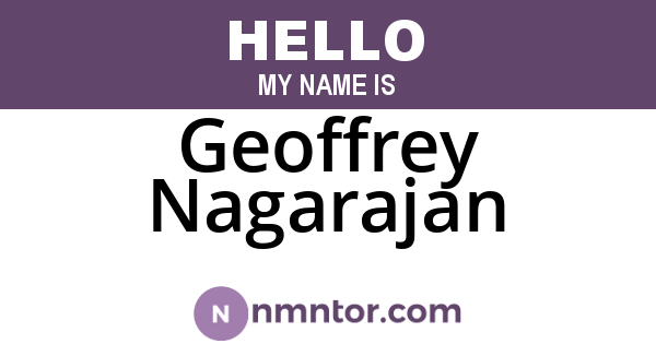 Geoffrey Nagarajan