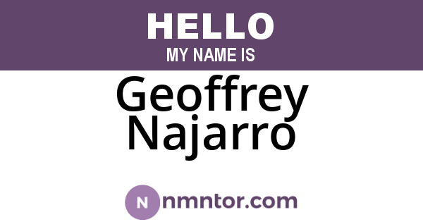 Geoffrey Najarro