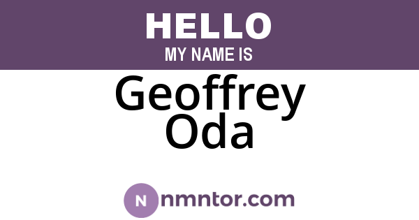 Geoffrey Oda