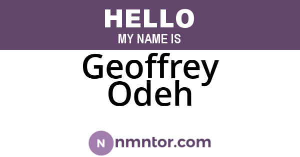 Geoffrey Odeh