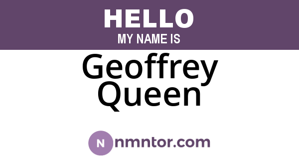 Geoffrey Queen