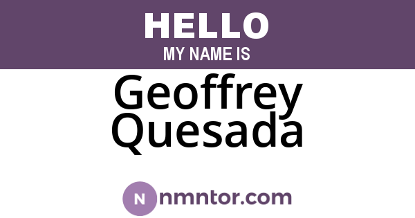 Geoffrey Quesada