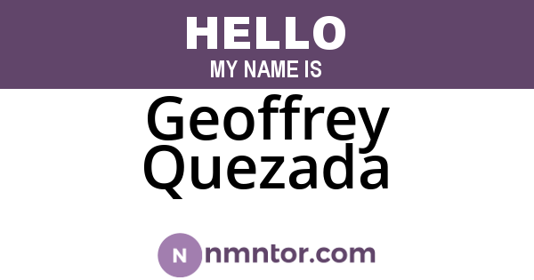 Geoffrey Quezada