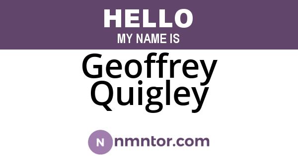 Geoffrey Quigley