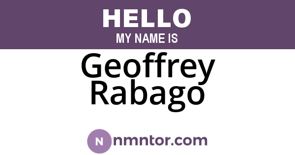 Geoffrey Rabago
