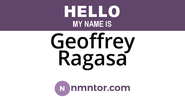 Geoffrey Ragasa