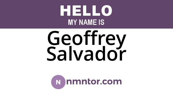 Geoffrey Salvador