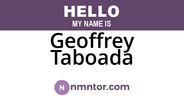 Geoffrey Taboada