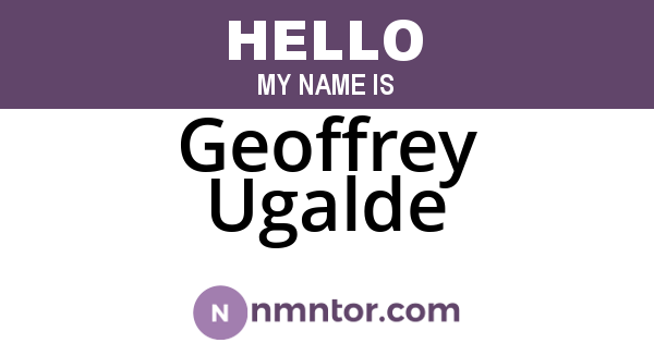 Geoffrey Ugalde