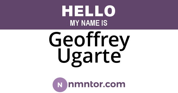 Geoffrey Ugarte