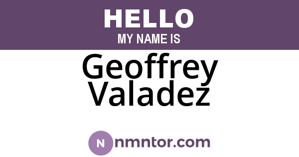 Geoffrey Valadez