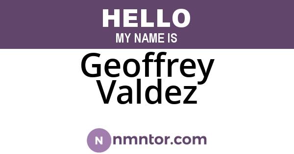 Geoffrey Valdez