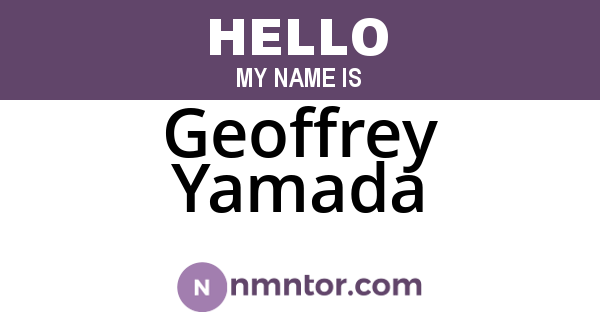 Geoffrey Yamada