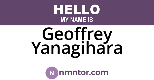 Geoffrey Yanagihara