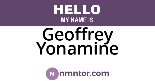 Geoffrey Yonamine