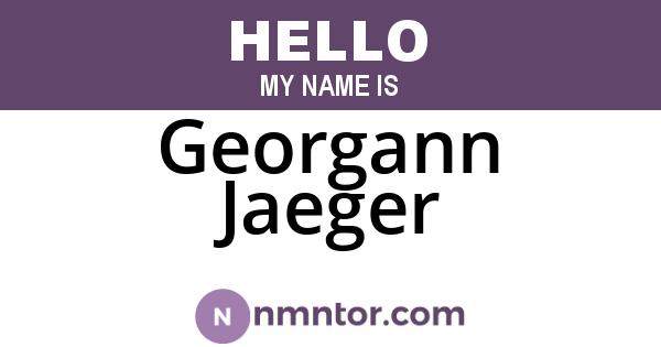 Georgann Jaeger