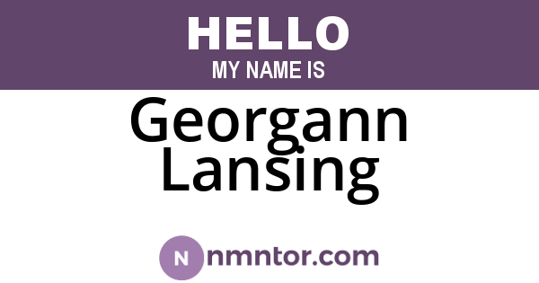 Georgann Lansing