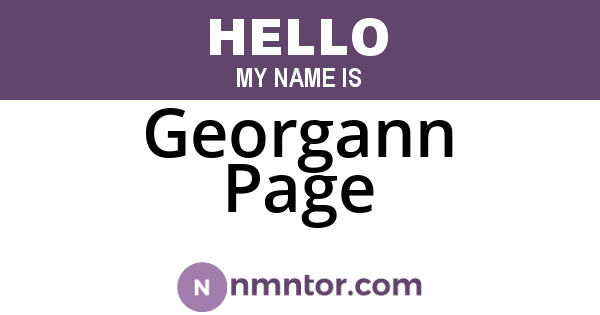 Georgann Page