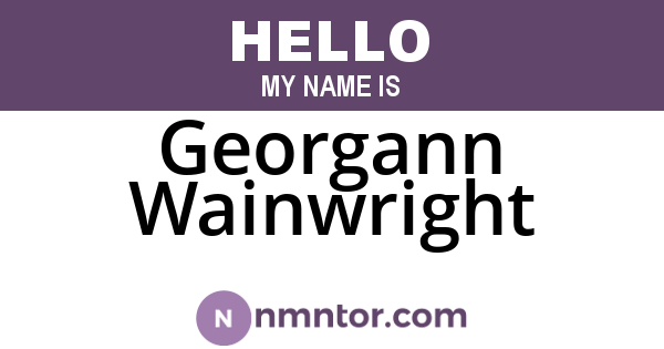 Georgann Wainwright